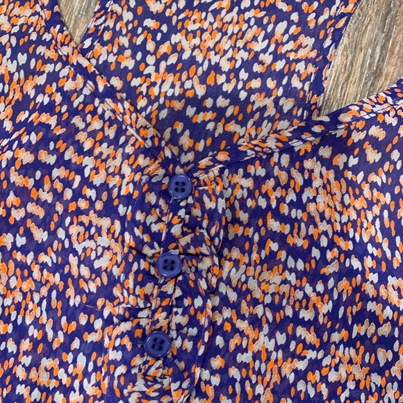 Collective Concepts Women' Size Medium Purple Sheer Racerback Tank Top Blouse - Picture 4 of 7